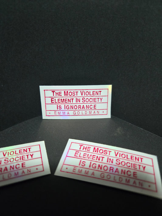 The most violent element Clear sticker