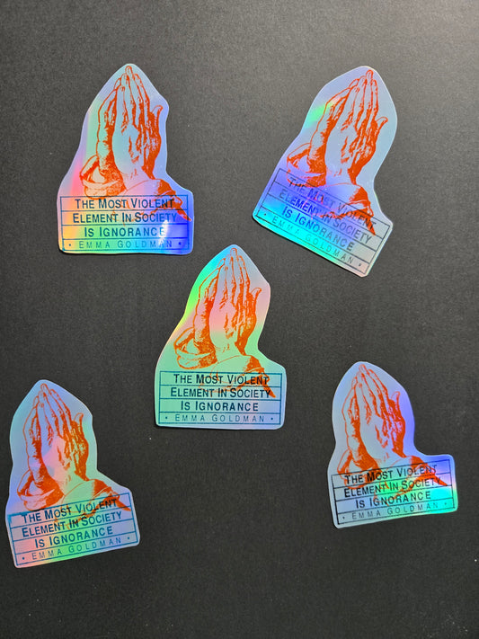 Thoughts and prayers sticker