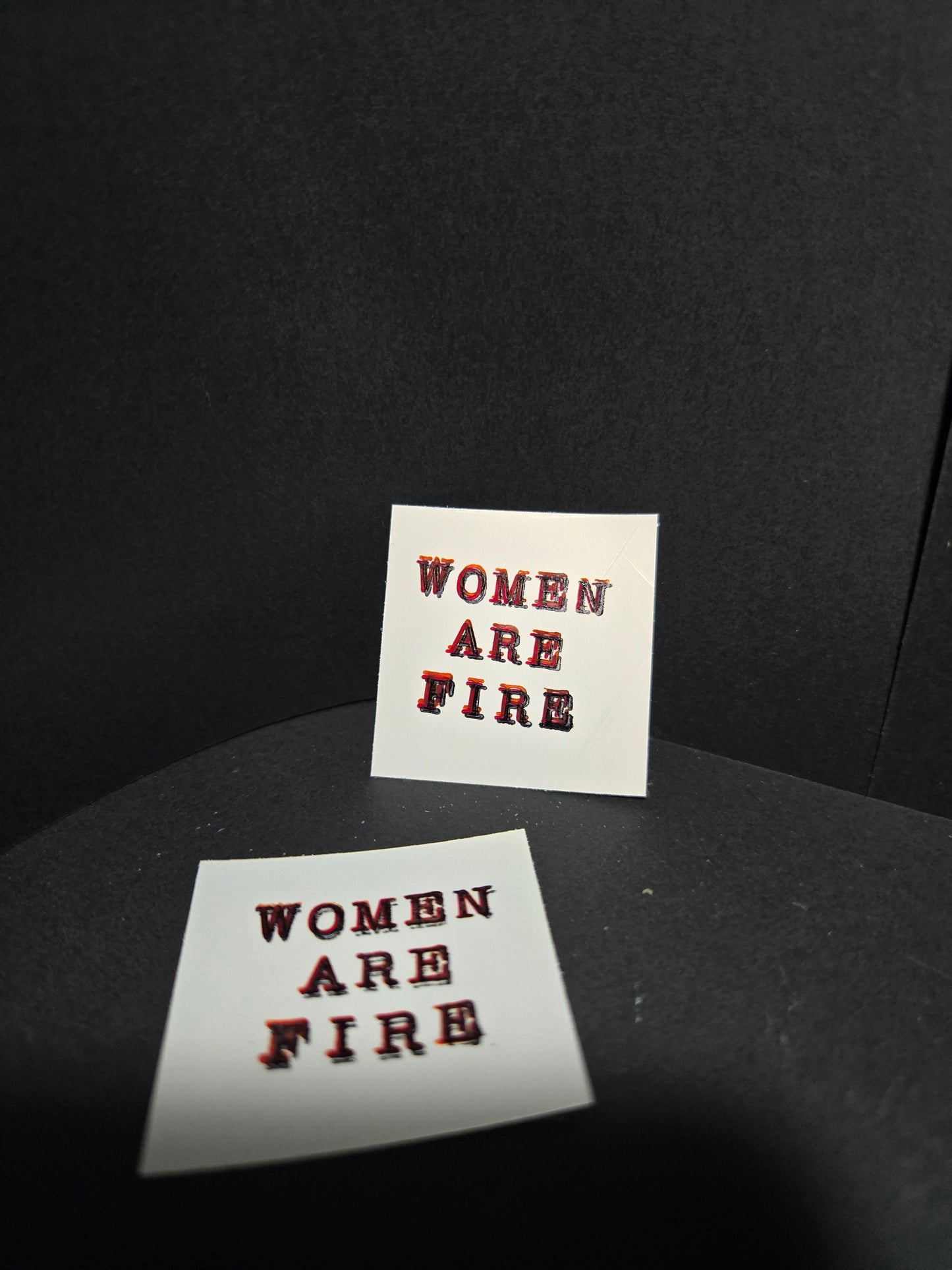 Women are fire Clear sticker